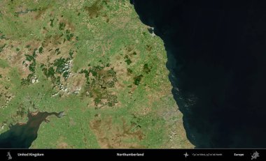 Northumberland 'de. B uydusunun görüntülerine göre Birleşik Krallık 'ın idari alanı