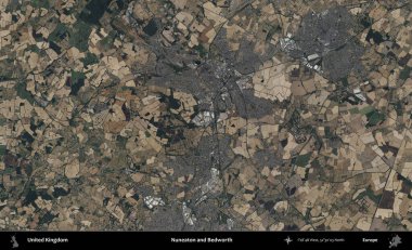 Nuneaton ve Bedworth. B uydusunun görüntülerine göre Birleşik Krallık 'ın idari alanı