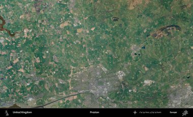 Preston. B uydusunun görüntülerine göre Birleşik Krallık 'ın idari alanı