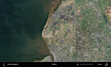 Sefton. B uydusunun görüntülerine göre Birleşik Krallık 'ın idari alanı