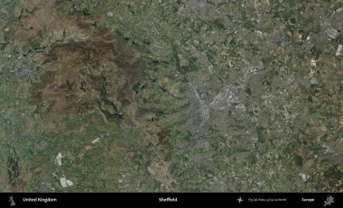Sheffield. B uydusunun görüntülerine göre Birleşik Krallık 'ın idari alanı