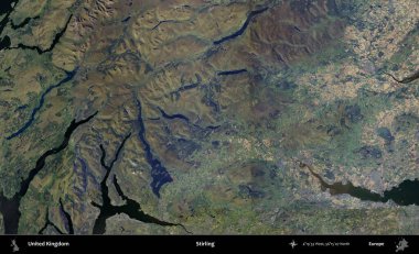 Stirling. B uydusunun görüntülerine göre Birleşik Krallık 'ın idari alanı