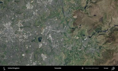 Tameside 'da. B uydusunun görüntülerine göre Birleşik Krallık 'ın idari alanı