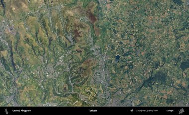 Torfaen. B uydusunun görüntülerine göre Birleşik Krallık 'ın idari alanı