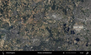 Windsor ve Maidenhead. B uydusunun görüntülerine göre Birleşik Krallık 'ın idari alanı