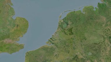 Hollanda haritası - sür. Sınır. Uydu.