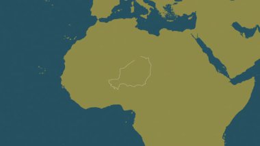 Nijer haritası - özüt. Sınır. Desen.