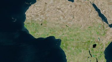 Nijerya haritası - süzül. Sınır. Uydu.