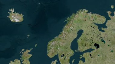 Norveç haritası - sür. Sınır. Uydu.