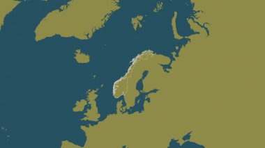 Norveç haritası - çıkarma. Sınır. Desen.