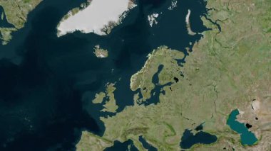 Norveç haritası - süzül. Sınır. Uydu.