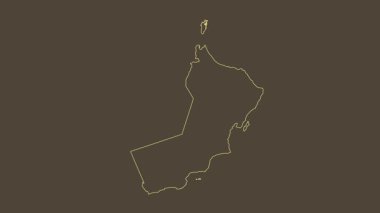 Umman haritası - çizgi film. Sınır. Sepya.