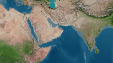 Umman haritası - süzül. Sınır. Uydu.