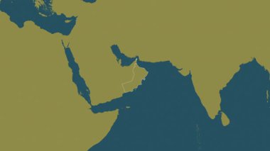 Umman haritası - yakınlaştır. Sınır. Desen.