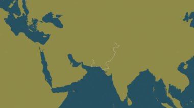 Pakistan haritası - süzül. Sınır. Desen.