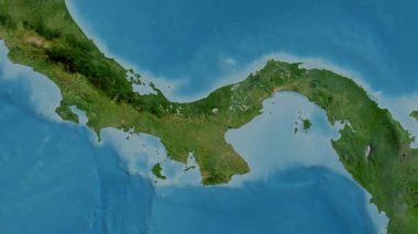 Panama haritası - sür. Sınır. Uydu.