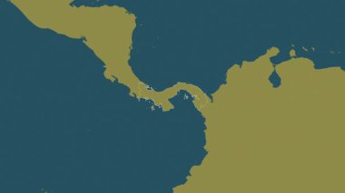 Panama haritası - çıkarma. Sınır. Şablon. Etiketler