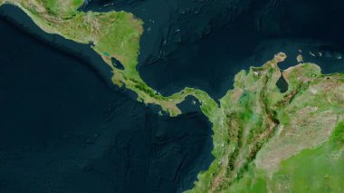 Panama haritası - süzül. Sınır. Uydu.