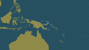 Papua Yeni Gine haritası. Sınır. Şablon. Etiketler