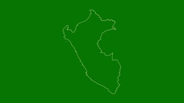 Peru haritası - çizgi film. Sınır. Uydu.