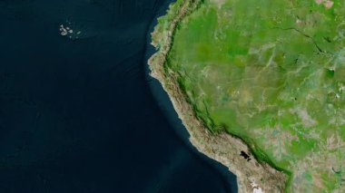 Peru haritası - sür. Sınır. Uydu.