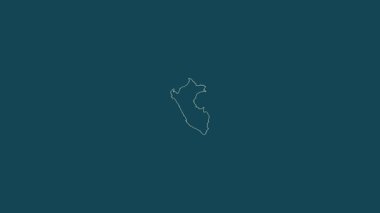 Peru haritası - sağlam. Sınır. Uydu. Etiketler