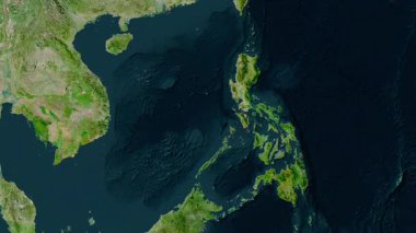 Filipinler haritası - sür. Sınır. Uydu.
