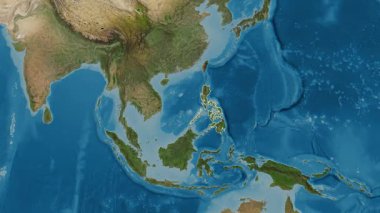 Filipinler haritası - süzül. Sınır. Uydu.