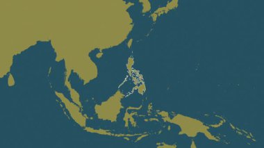 Filipinler haritası - yakınlaştır. Sınır. Desen.