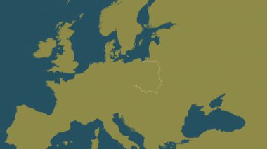 Polonya haritası - süzül. Sınır. Desen.