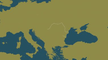 Romanya haritası - süzül. Sınır. Desen.