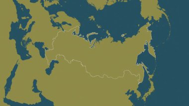 Rusya haritası - süzül. Sınır. Desen.