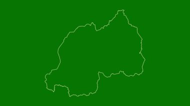 Ruanda haritası - çizgi film. Sınır. Uydu.