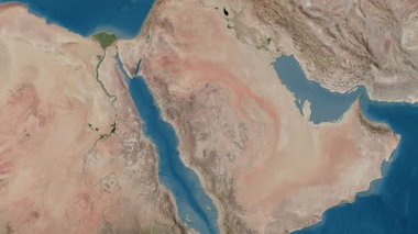 Suudi Arabistan haritası - sür. Sınır. Uydu.