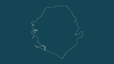 Sierra Leone haritası - çizgi film. Sınır. Uydu.