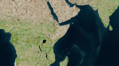 Somali haritası - süzül. Sınır. Uydu.