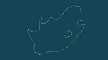 Güney Afrika haritası - çizgi film. Sınır. Uydu.