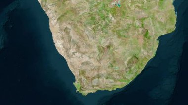 Güney Afrika haritası - sür. Sınır. Uydu.