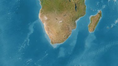 Güney Afrika haritası - süzül. Sınır. Uydu.