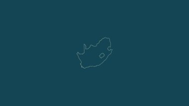 Güney Afrika haritası - sağlam. Sınır. Uydu. Etiketler