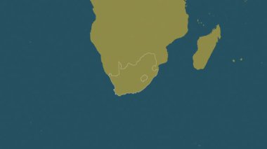 Güney Afrika haritası - yakınlaştır. Sınır. Desen.