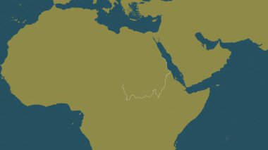 Sudan haritası - süzül. Sınır. Desen.