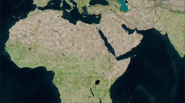 Sudan haritası - yakınlaştır. Sınır. Uydu.