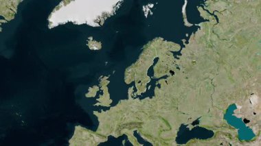 İsveç haritası - süzül. Sınır. Uydu.