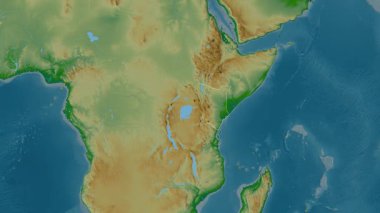 Kenya haritası - süzül. Bölgeler. Fiziksel.