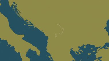 Kosova haritası - süzül. Bölgeler. Desen.