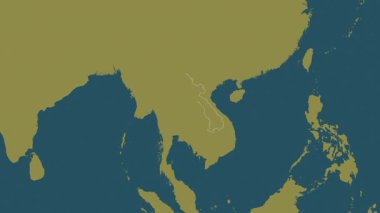 Laos haritası - süzül. Bölgeler. Desen.