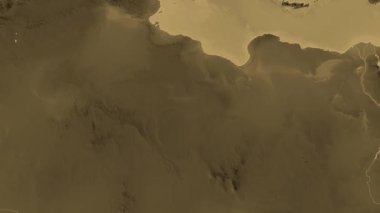 Libya haritası - sür. Bölgeler. Sepya.