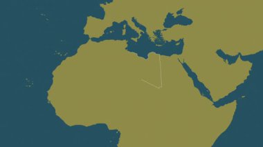 Libya haritası - süzül. Bölgeler. Desen.