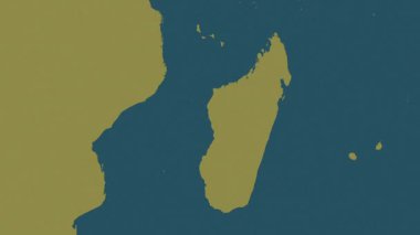 Madagaskar haritası - sür. Bölgeler. Desen.